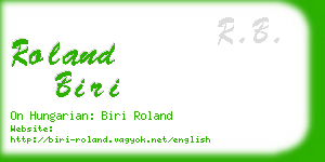 roland biri business card